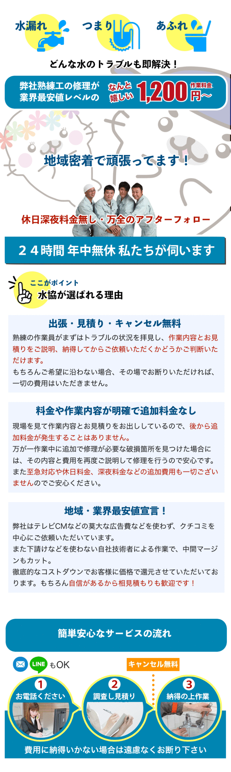 近くの水道屋水漏れ修理業者 岐阜県